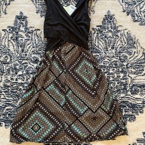 Cross front and back dress